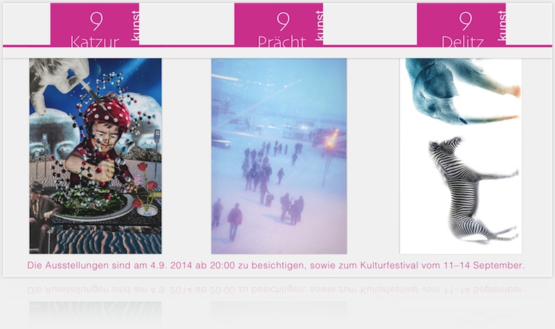 Karte Ausstellung 3 ist größer als 9