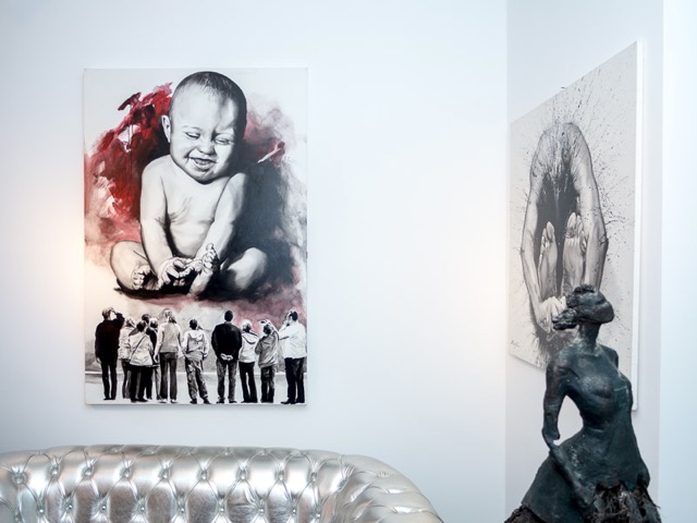 Impression Vernissage Ausstellung Viveka Assembergs und Lazzaro Fornoni