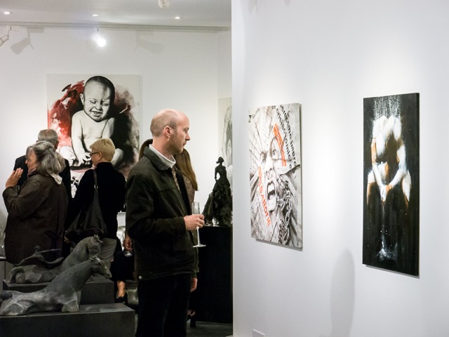 Impression Vernissage Ausstellung Viveka Assembergs und Lazzaro Fornoni