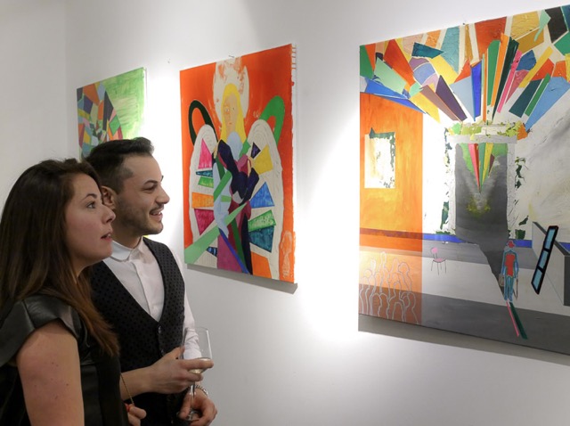 Impression Vernissage Ausstellung OROCCOCORO und Emanuele Moretti